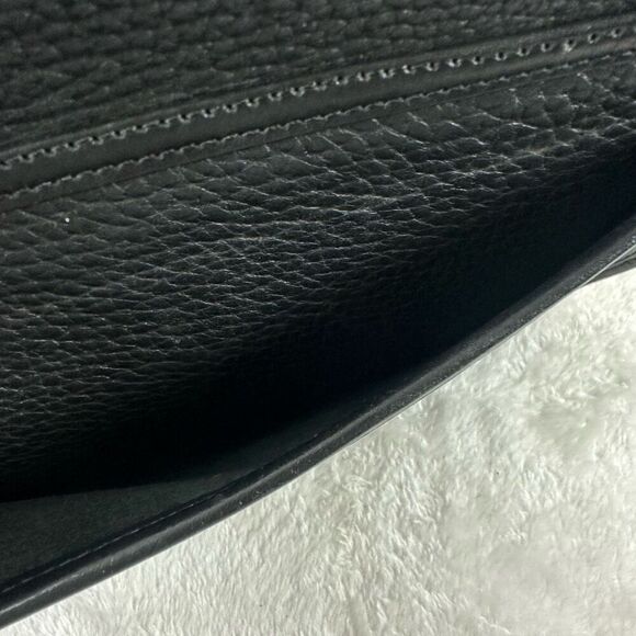 Vintage Dooney & Bourke Pebbled Leather Push Lock Shoulder Bag Classic Black - Picture 10 of 14